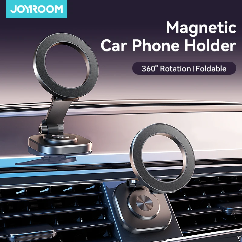 JOYROOM Magnetic Car Mount 360° Rotation All-Metal Fordable Car Phone Holder Fit For iPhone 16-12 Series For MagSafe Cases