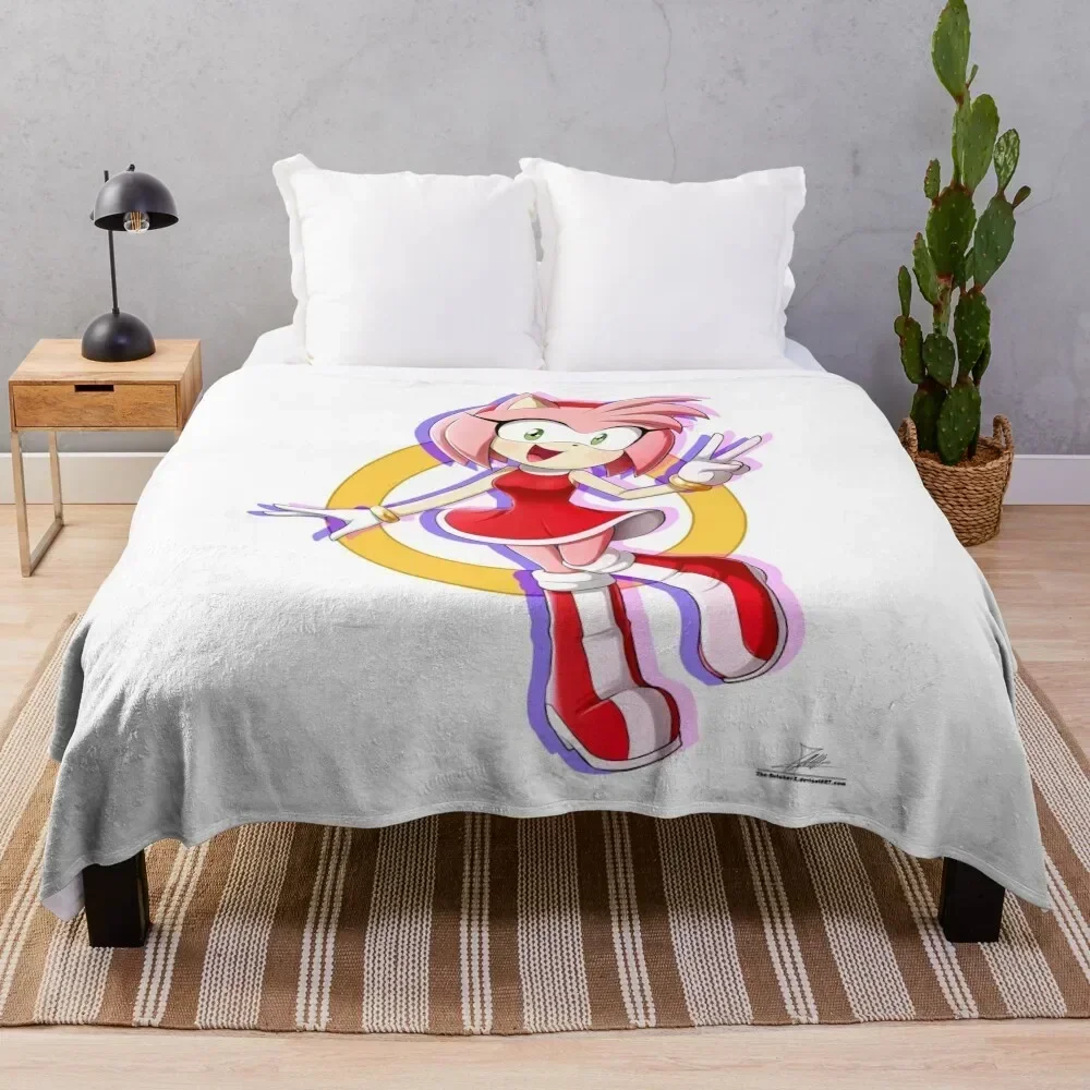 

.:Amy Rose:. Throw Blanket Decoratives bed plaid Sofa Throw Blankets