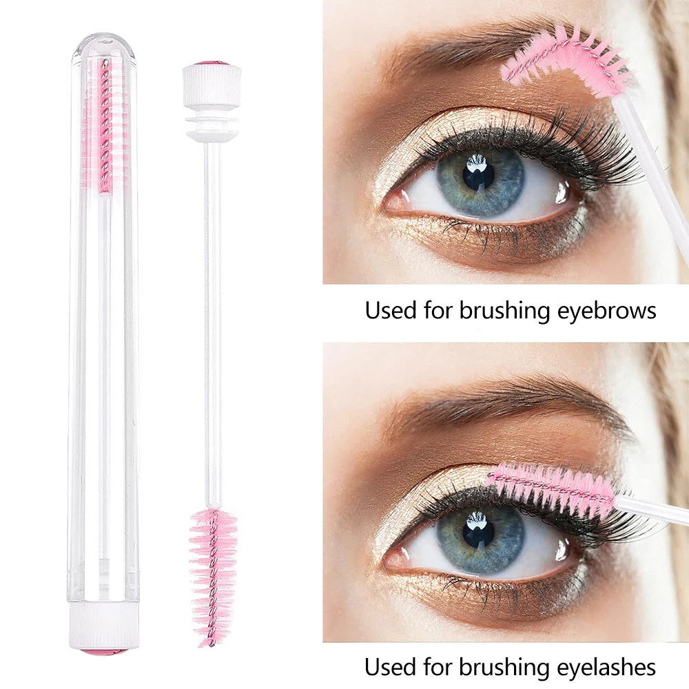 25/50Pcs Eyelash Brush Tubes Crystal Lash Mascara Wands Eyebrow Comb Spoolies Container Lashes Brushes Applicators Makeup Tools image 3