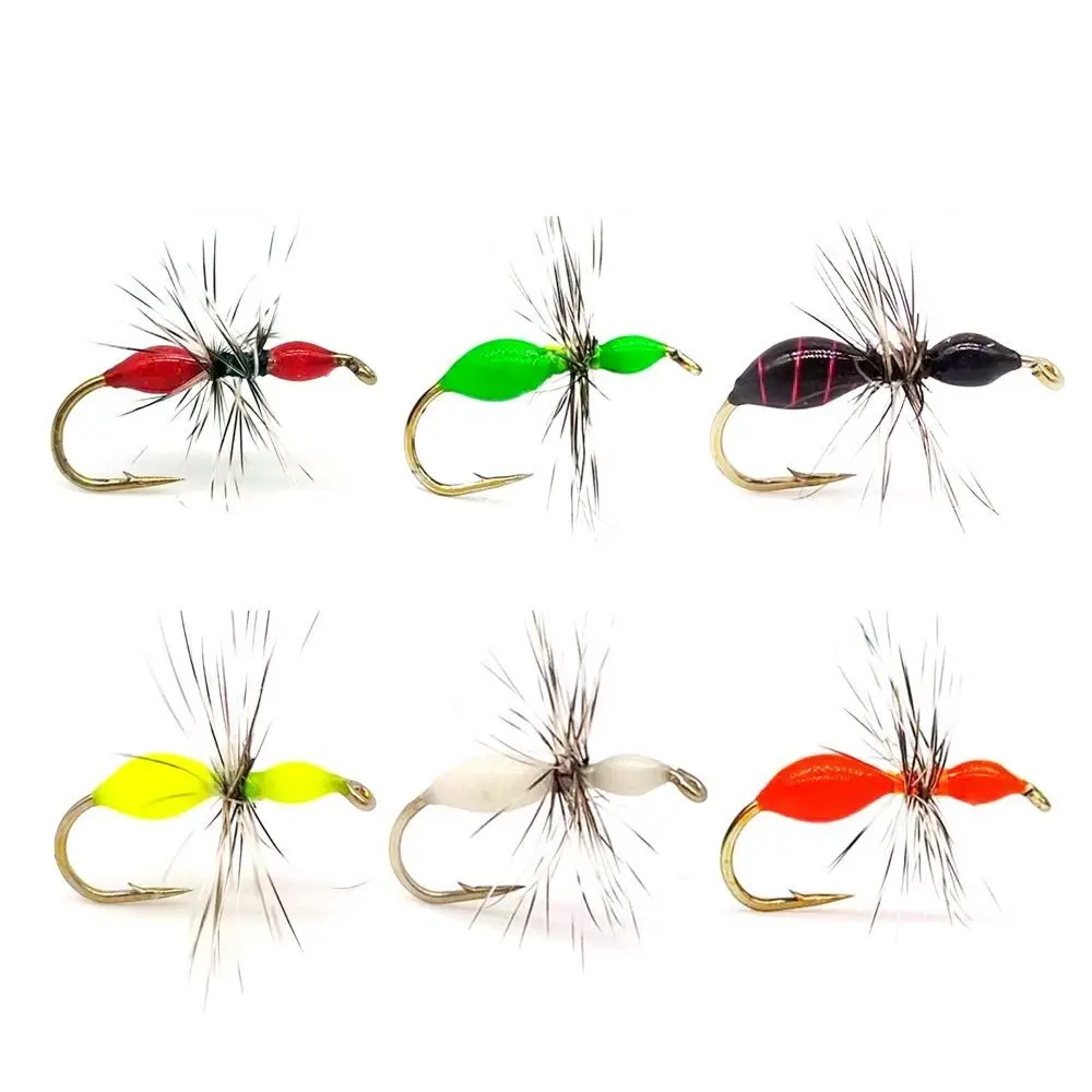 Aparejos de pesca de 5 piezas, señuelo de insectos artificiales, anzuelos de mosca, señuelos de hormiga, cebo de pesca con mosca
