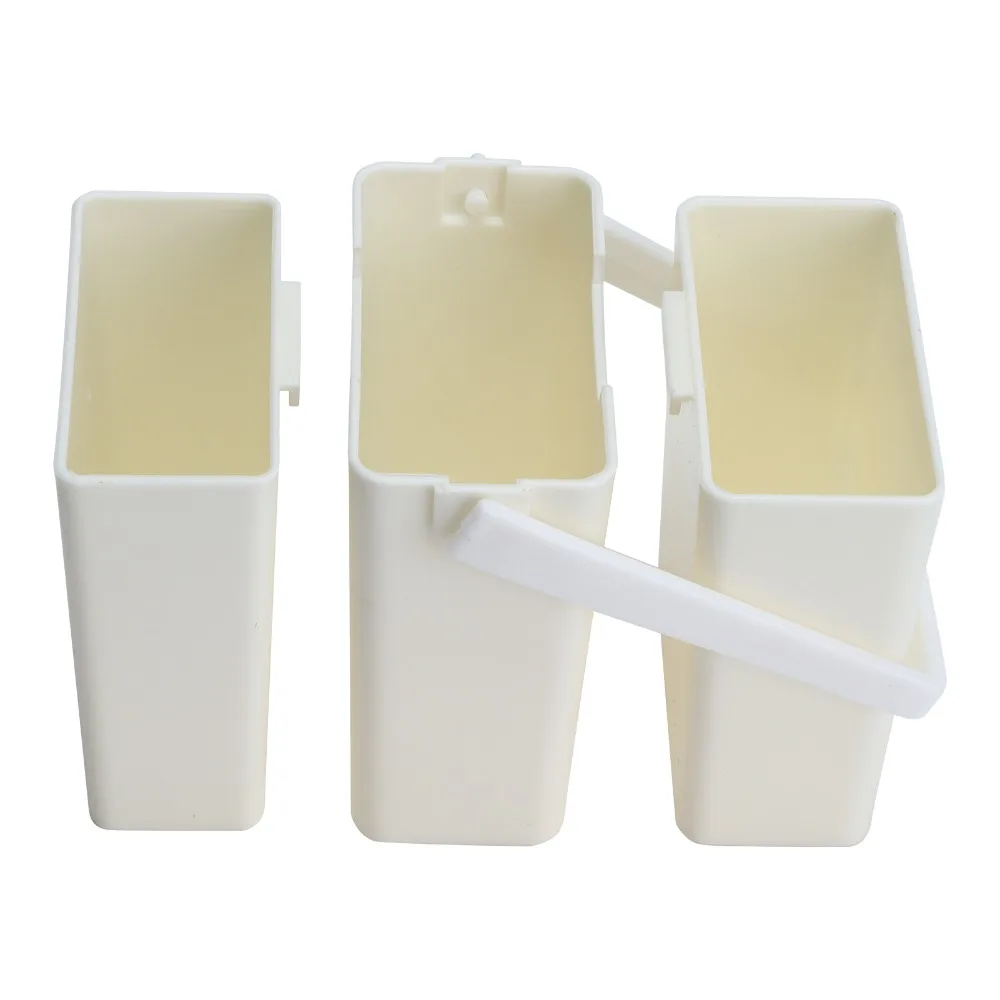 3PCS 3.1×2.6×1 in，3.3×3×1.3 in，3.2×2.8×1.2 in Folding Paint Water Bucket Folding Structure Three In One Art Brush Washing Tub view 4