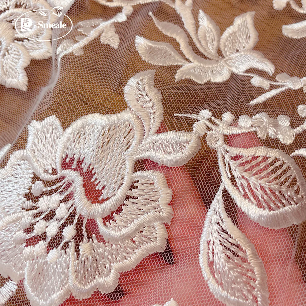 Spitze Stickerei Blumen stoff, Hochzeits kleid, Kinder bekleidung, DIY Kleid Zubehör, RS2401 – Detail 4