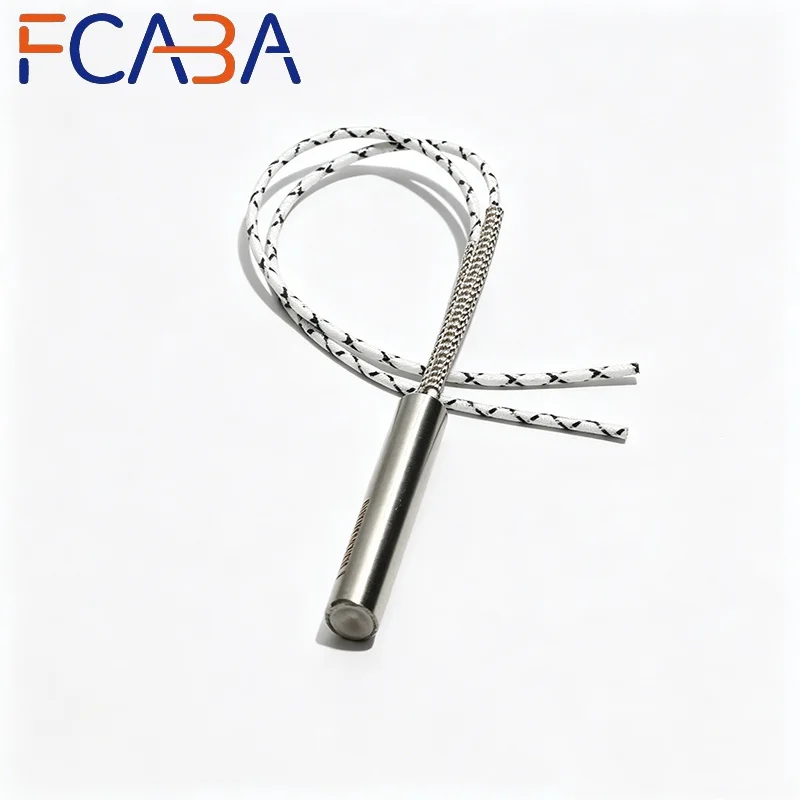 

FCABA 5PCS Single End Cartridge Heater 316SUS 6mm 60W-200W 25-80mm Durable High Temperature Resistant Tubular Electric Heating