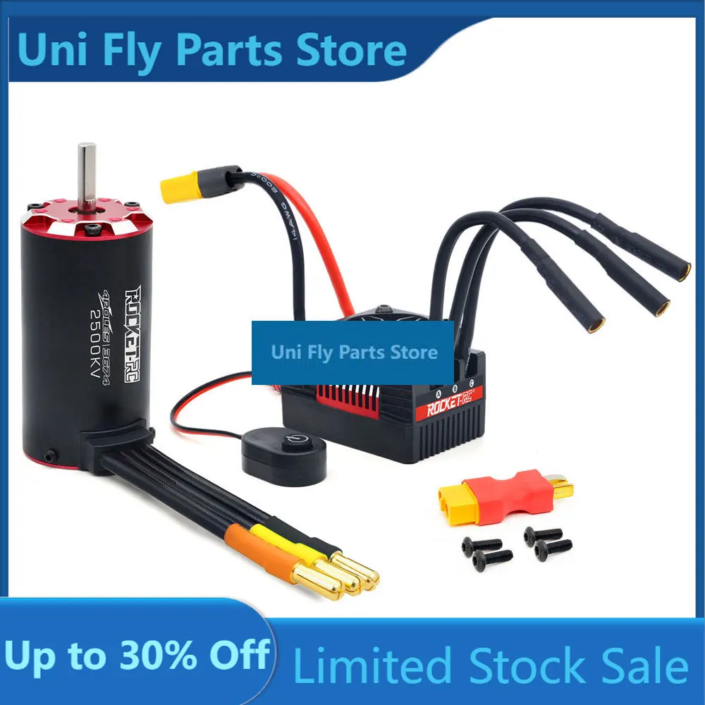 UniFlyROCKET RC Supersonic V2 3650 3660 3665 3670 3674 Brushless Motor W/Temp Sensor With 60A/90A/110A ESC Combo For 1/8 1/10 RC