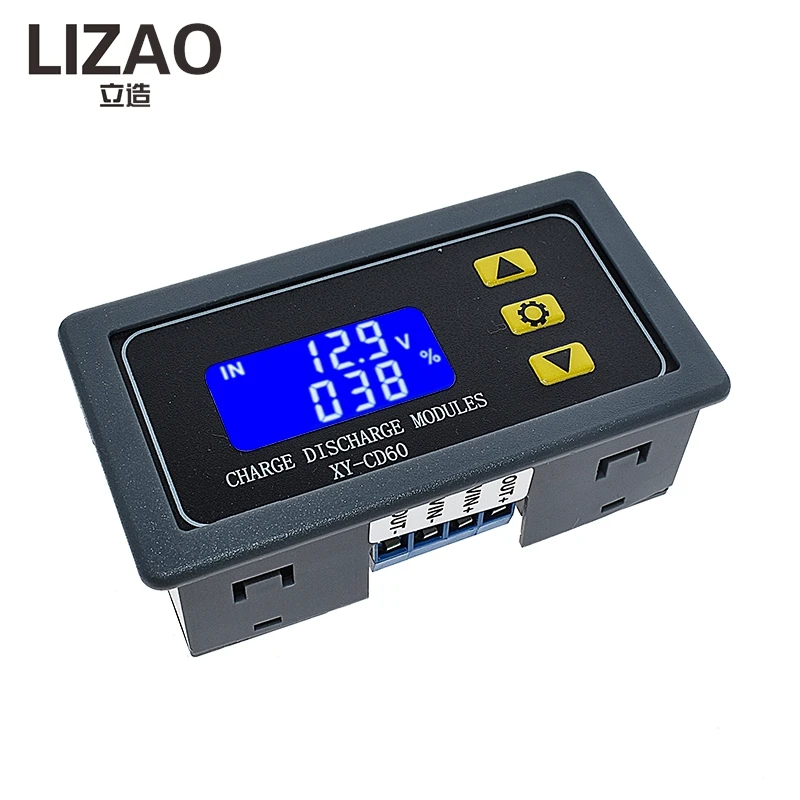 LIZAO XY-CD60 6-60V Battery Charge Discharge Controller LCD Display Voltage Percentage Time for Lithium/Lead Acid