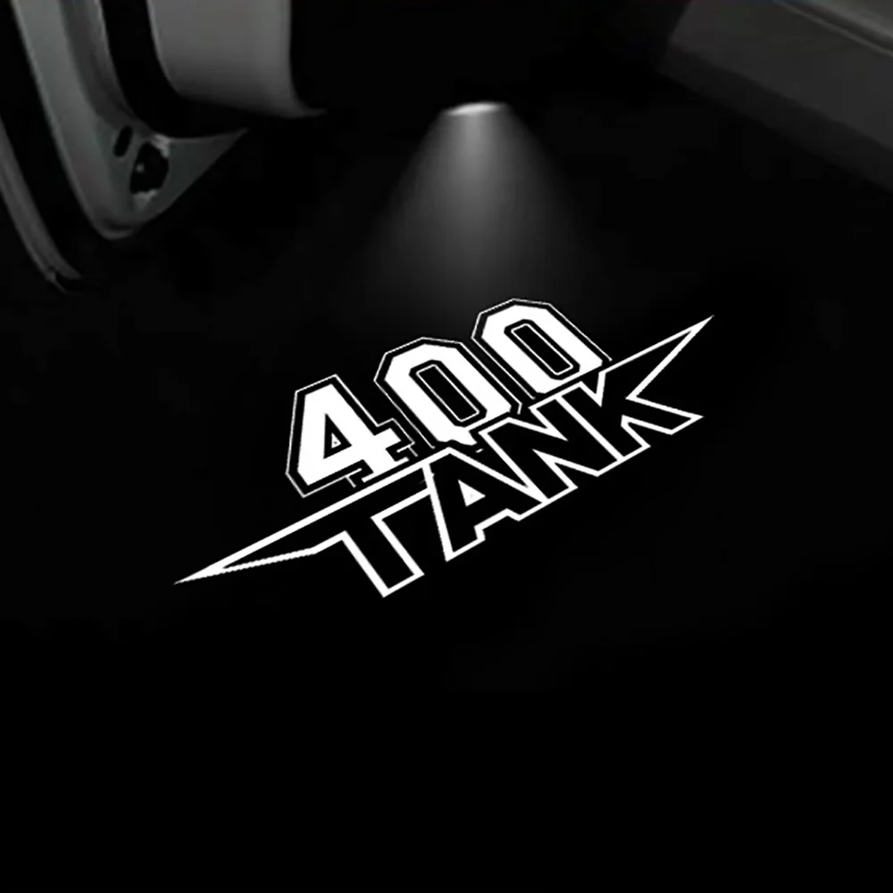 1 Pcs Car Door Welcome Light For Tank 400 2023 2024 Induction Wiring Free Door Projection Light Decoration Atmosphere Light