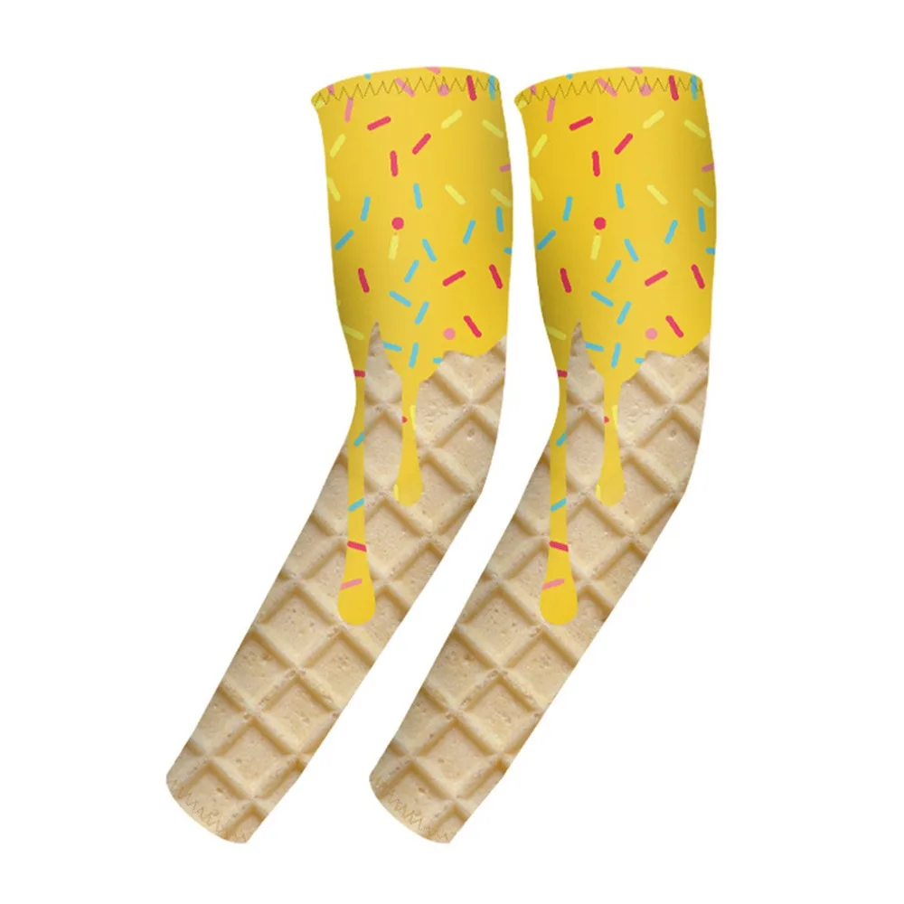 

NEW Ice Cream Arm Sleeves UV Protection Moisture Wicking Sun Protection Sleeves Cooling Protective Sleeves Sports