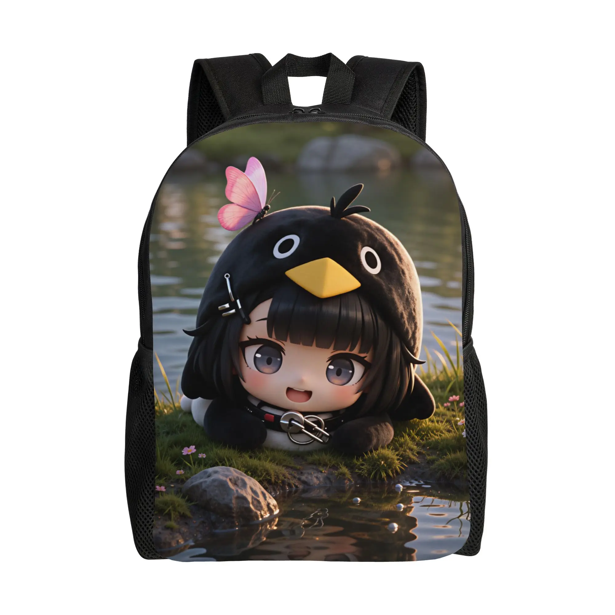 Gugu Gaga Penguin  Backpack  College Backpacks Student Designer Big School Bags Modern Rucksack
