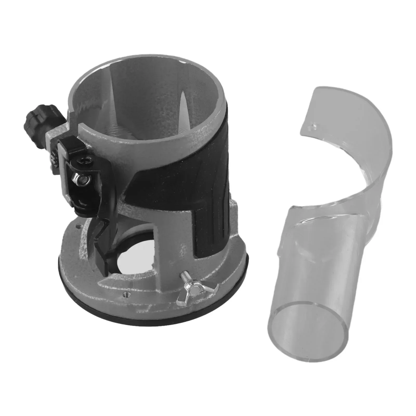 

Efficient Router Base for Dust Woodworking Aluminum and Plastic Build Features Non Slip Handle for Enhanced User Comfort