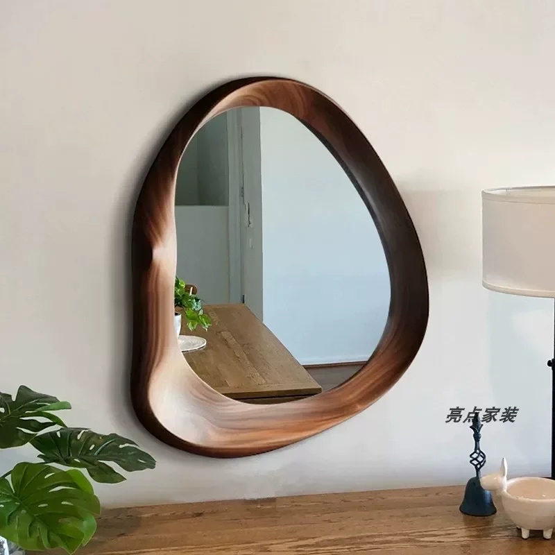 Irregular Wall Mirror Creative Art Decorative Medieval Bathroom Makeup Mirror Special Shaped Edge Household