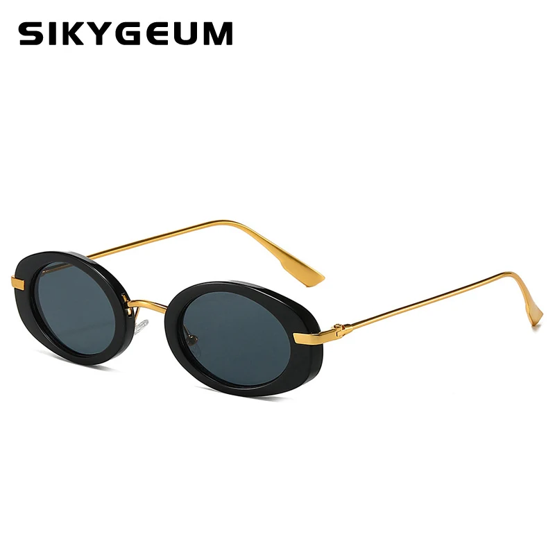 SIKYGEUM  Fashion Oval Sunglasses Women Luxury Sunglasses Vintage Brand Designer Men Sun Glasses Shades lentes de sol mujer