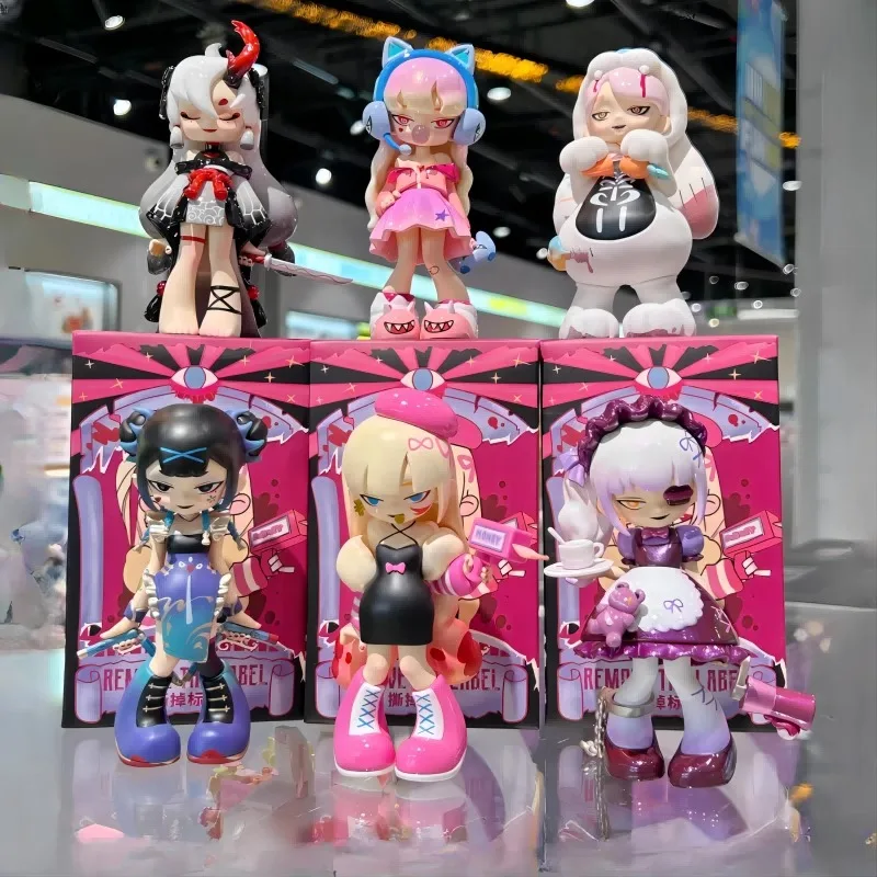 

Sick Girl Second Generation Tear off Label Trendy Cartoon Dark Vinyl Face Blind Box Handmade Doll Surprise Toy for Collectors