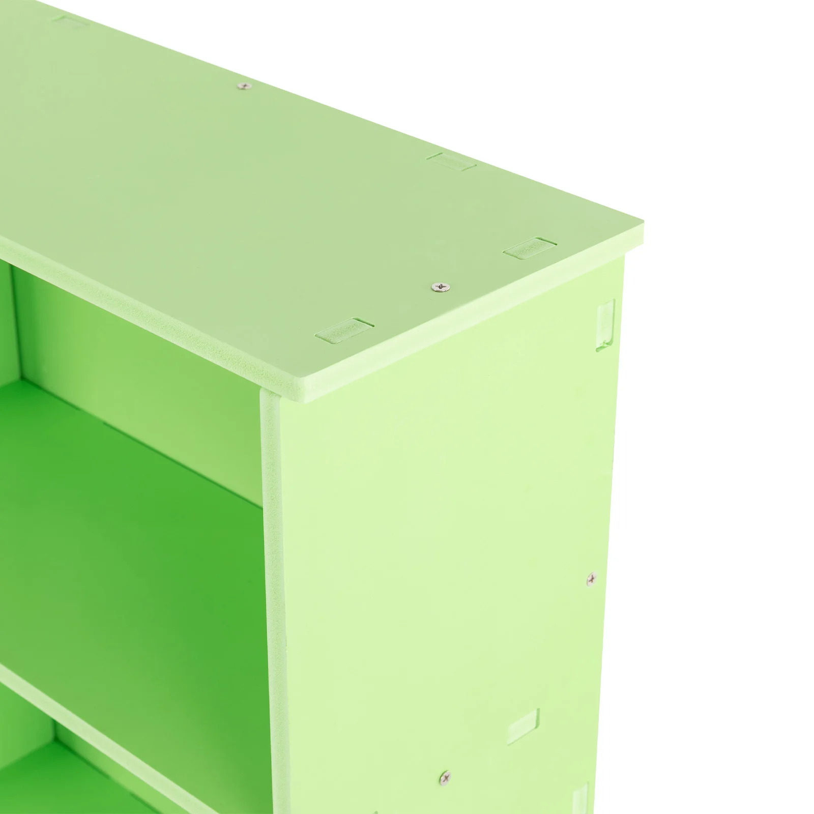 منظم عرض الكتب والألعاب للأطفال - رف من 3 طبقات باللون الأخضر الفاتح/الأزرق لغرفة الأطفال