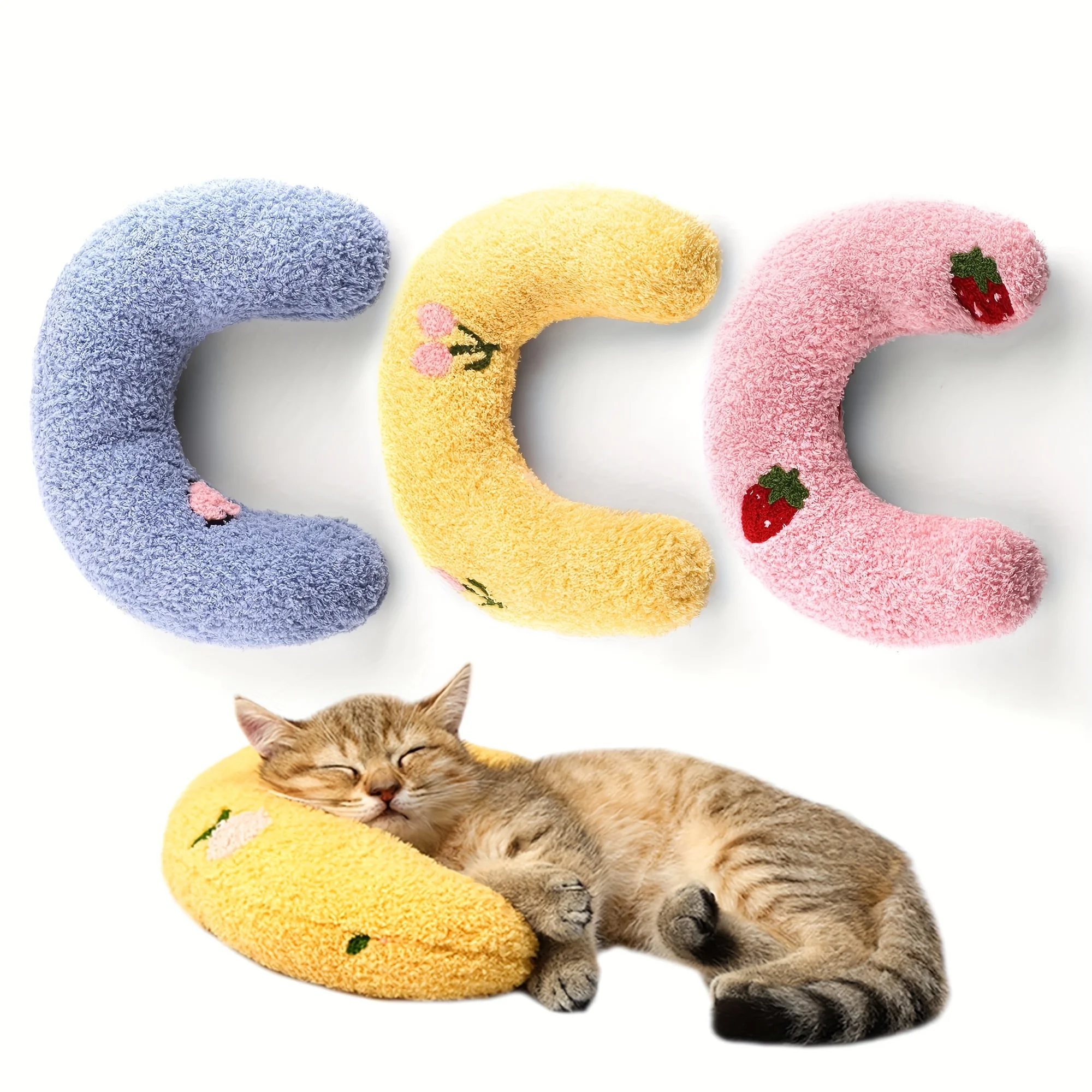 NEU 2026 Katzen-Mondkissen Superweiches Plüsch-Halbkissen Haustier-Spielzeug Katzen-Schlafkissen, Universalmatte für Hunde, Haustierzubehör