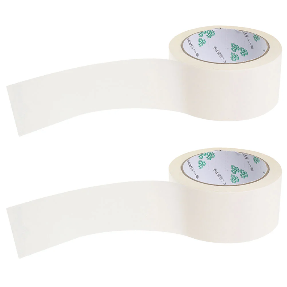 2 Rolls White Tape Packing Shipping Heavy Duty Sealing Glue for Boxes Kraft Paper