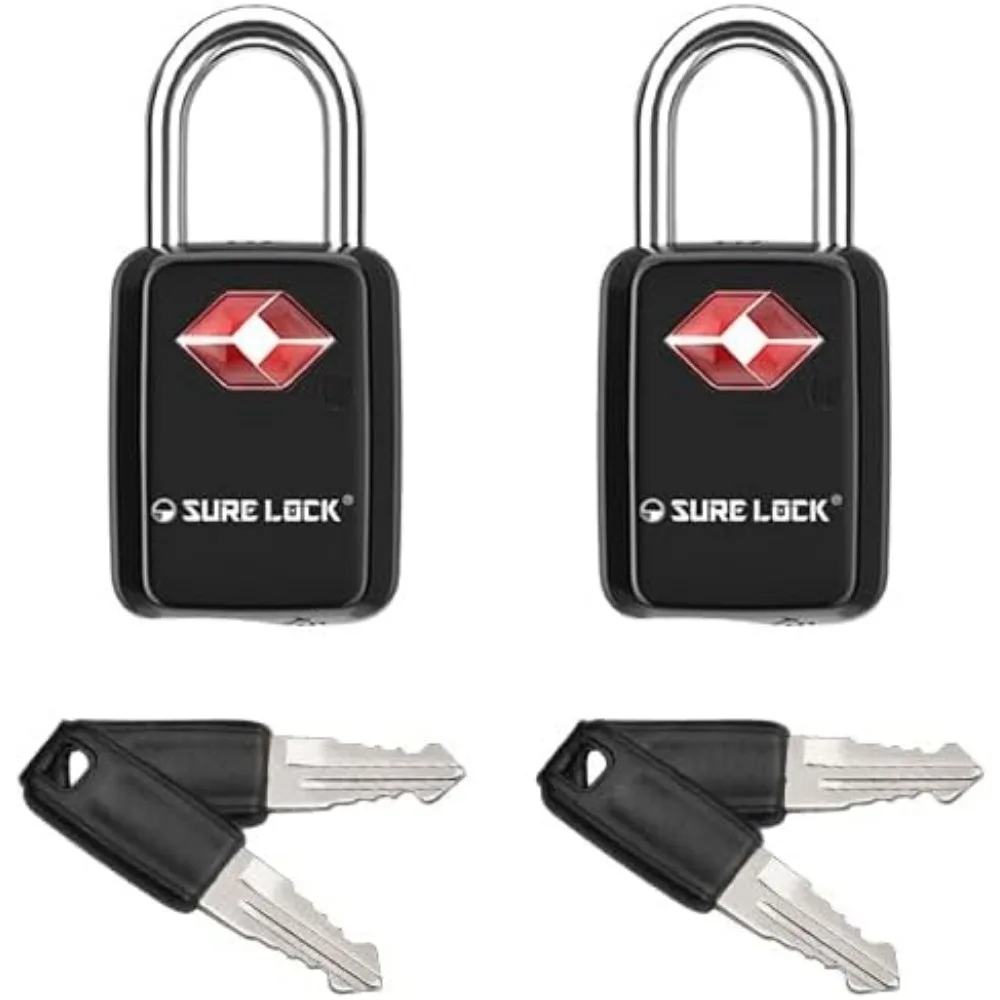 

Mini TSA Approved Keyed Luggage Lock One Key Opens All Compact Travel Lock for Suitcases Backpacks Handbags