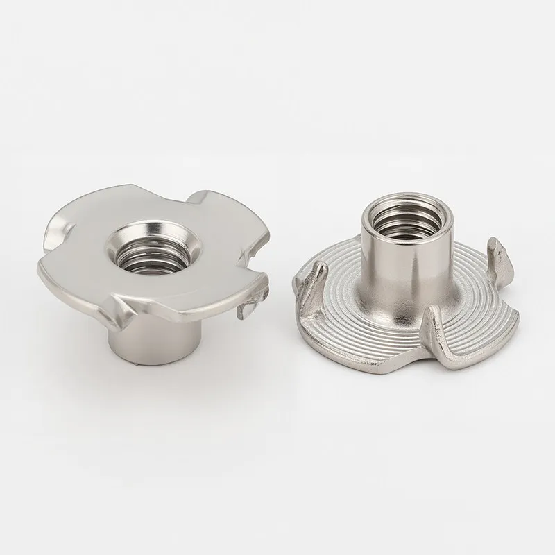 304 Stainless Steel Four-prong Nut Furniture Claw Type Fastener Speaker Wood Panel Inlay Claw Nail M3M4M5M6M8M10