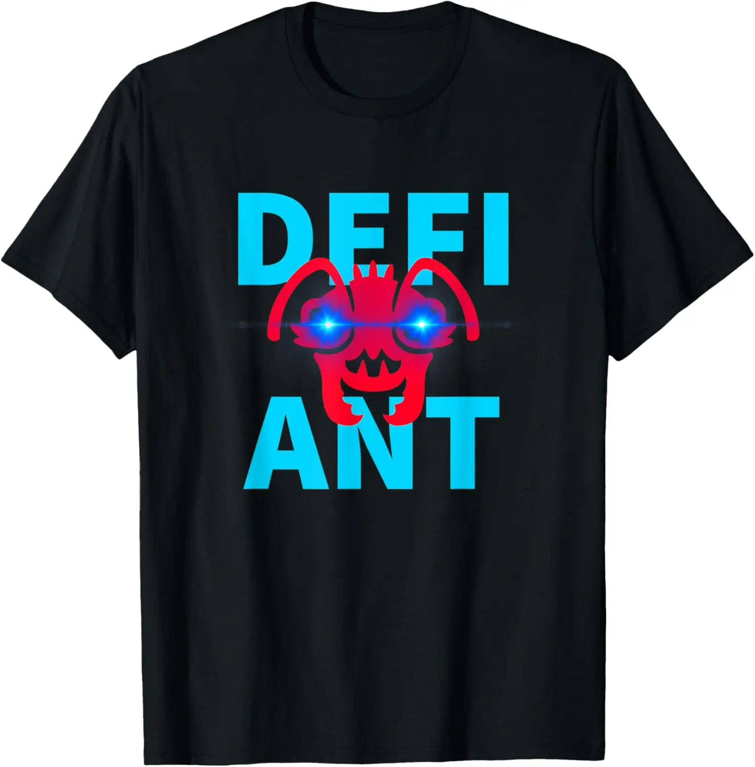 Defi Ant Defiant Crypto Laser Eyes Graphic T-Shirt