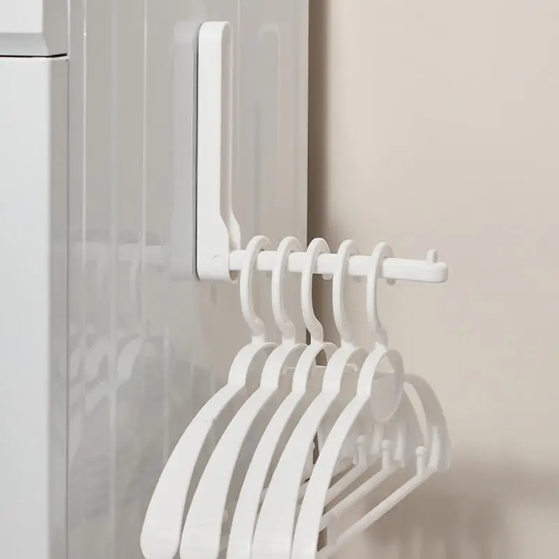 Wall Hangers Retractable Clothes Hanger Punch Free Foldable Drying Rack Coat Racks Space Saving Hanger Clothing Rack For Balcony