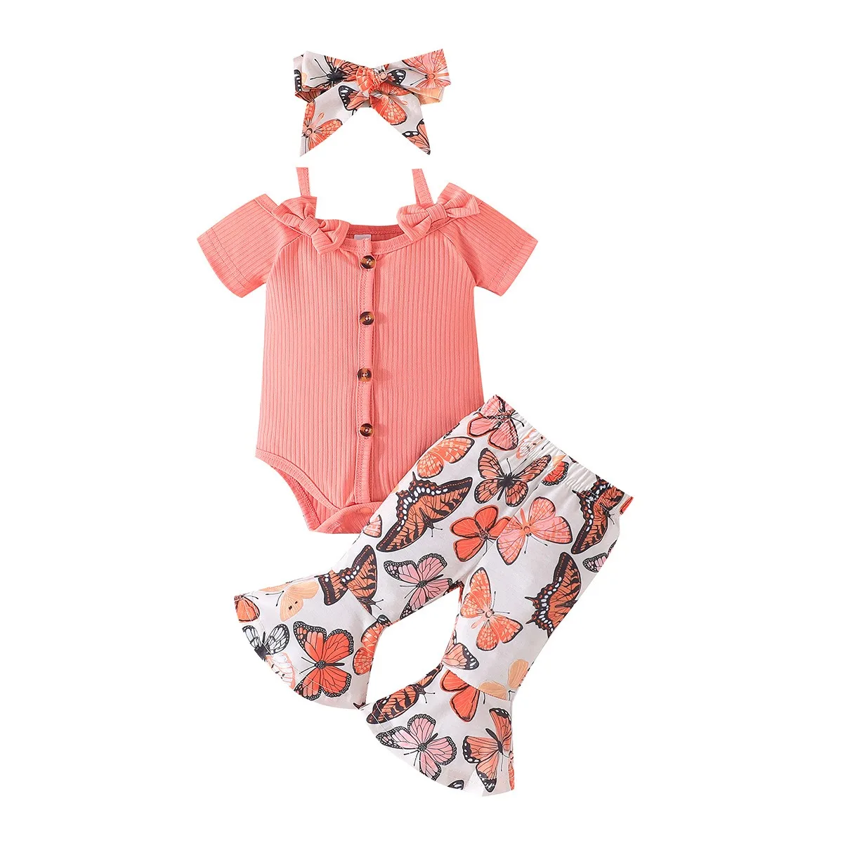 

3PC Summer baby Sets for Baby Girl Blothes Children's top and Bottom Cothes Baby Outfit Set Babies Kids Girl Set Korea Fashion