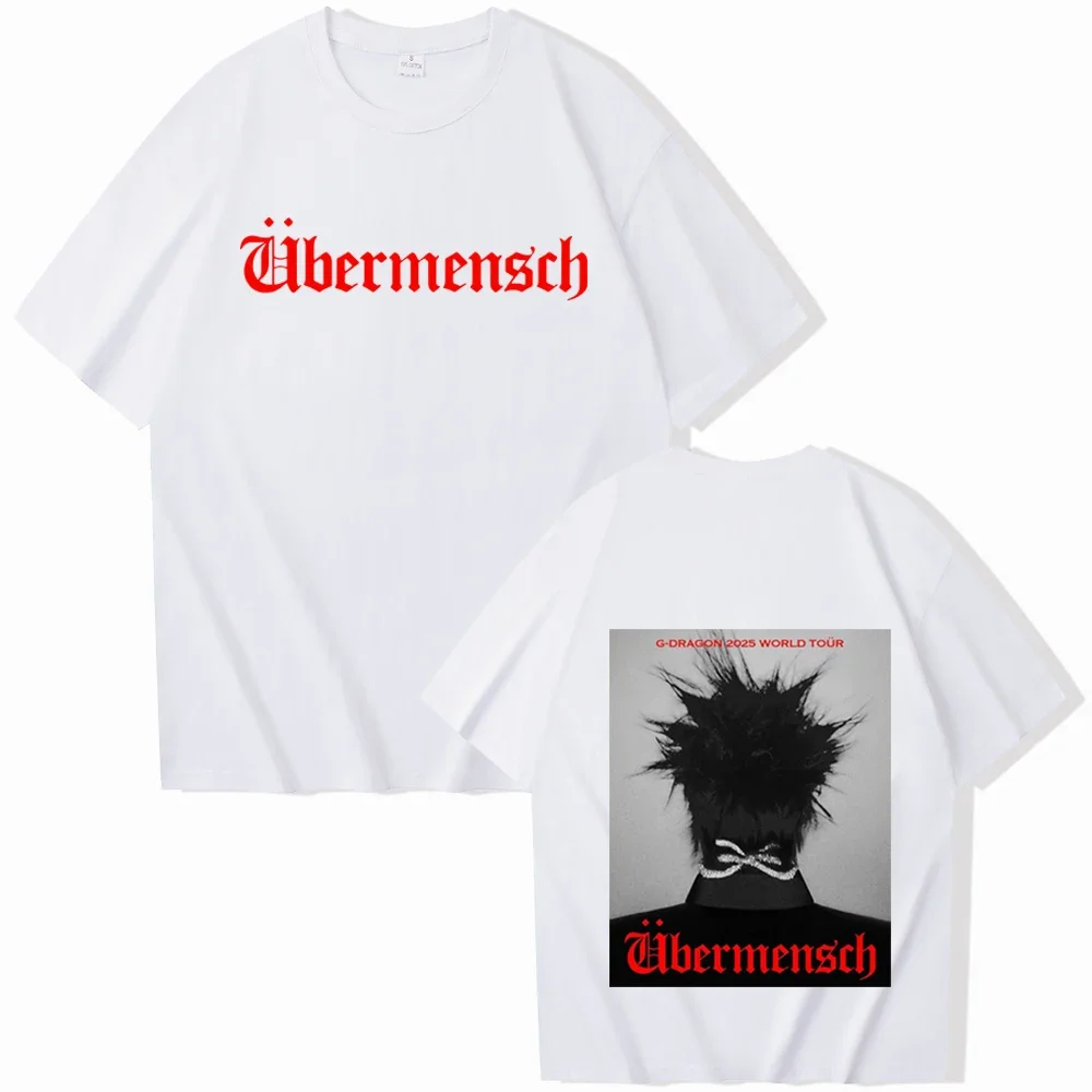 G-Dragon 2025 جولة حول العالم تي شيرت رجل إمرأة Harajuku س الرقبة الصيف قميص غير رسمي قمصان للرجال قمصان تي شيرت