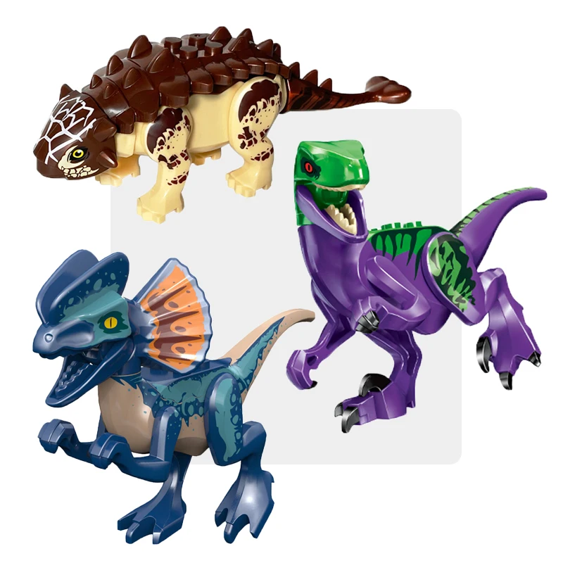 Cool Jurassic Dinosaurussen Wereld Velociraptor Triceratops Indominus T-Rex Model Monteren Bouwstenen Speelgoed Voor Kinderen Jongen Gift