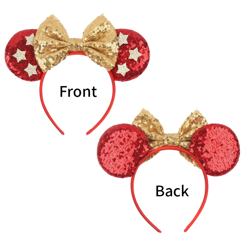 Diadema con orejas de Disney Bo Peep para niña, diadema con lazo de lentejuelas de 5 pulgadas, accesorios para el cabello para fiesta de Cosplay,