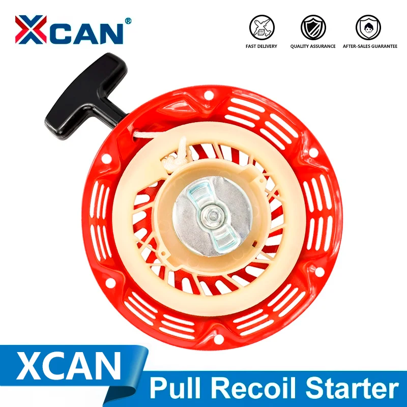 XCAN 1pc Pull Start Recoil Starter Manual Starter Assembly for Honda GX120 GX160 GX200 5.5hp 6.5hp Engine Lawn Mower Accessories