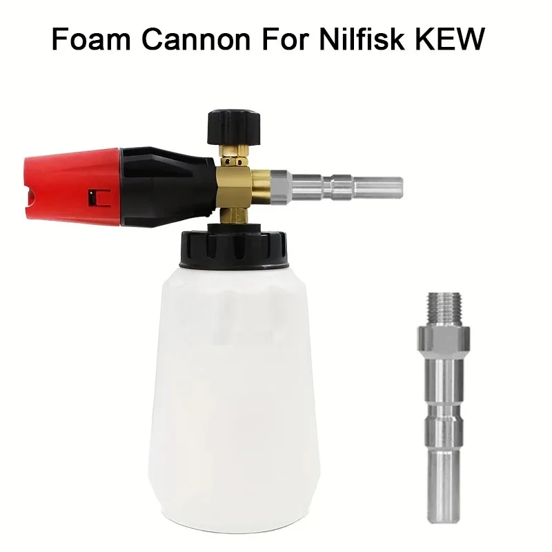 3800PSI Adjustable Snow Foam Cannon with G1/4 Thread Connector, Compatible with Nilfisk & KEW Pressure Washers for Car Detailing
