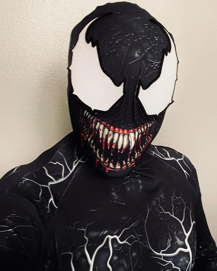 Nowe dorosłe dzieci Halloween Venom Symbiote Spiderman garnitur superbohater przebranie na karnawał pełne body Zentai garnitur mężczyźni kombinezon na imprezę