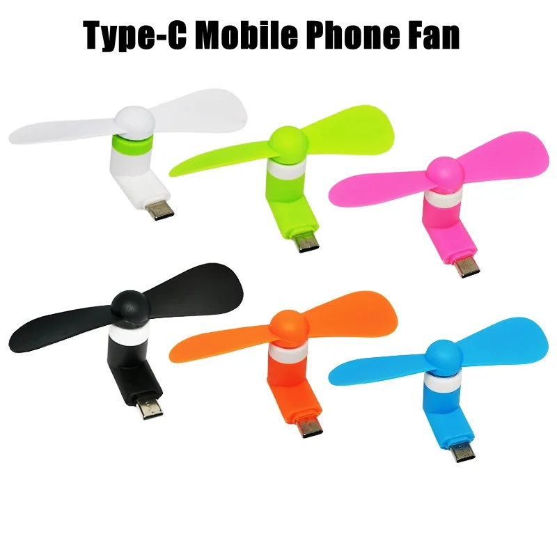 Creative Portable Micro Mini Fan Mobile Phone Mini Fan Charging Treasure Fan Usb Gadget Cooling Fans for Type-C Android