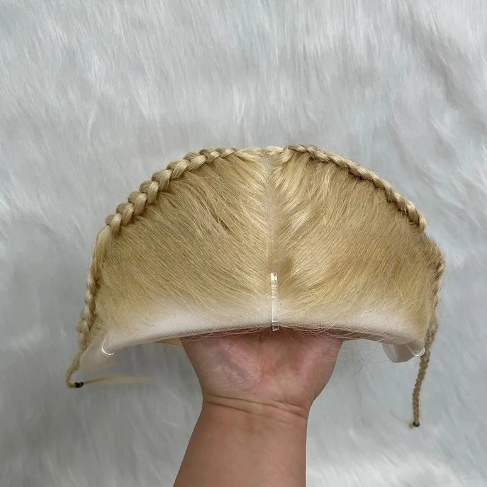 

Премиум 13x4Blonde 613, кружево спереди с косами, человеческие волосы, прямые плетеные волосы, блок, полное ручное плетение, бразильский девственный Реми