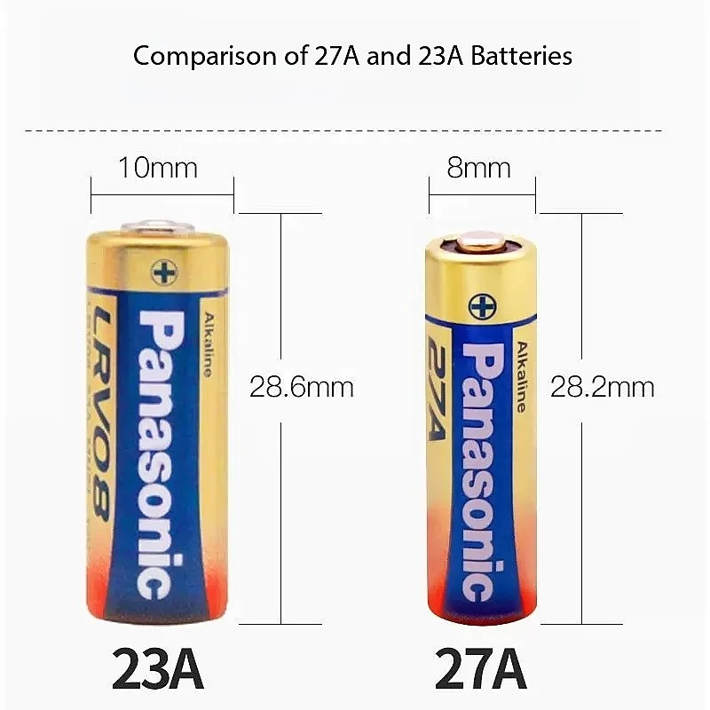 باناسونيك 5 قطعة 27A /23A 12 فولت 23GA A23S/A27 بطارية قلوية جرس الباب التحكم عن بعد لعبة كهربائية #4