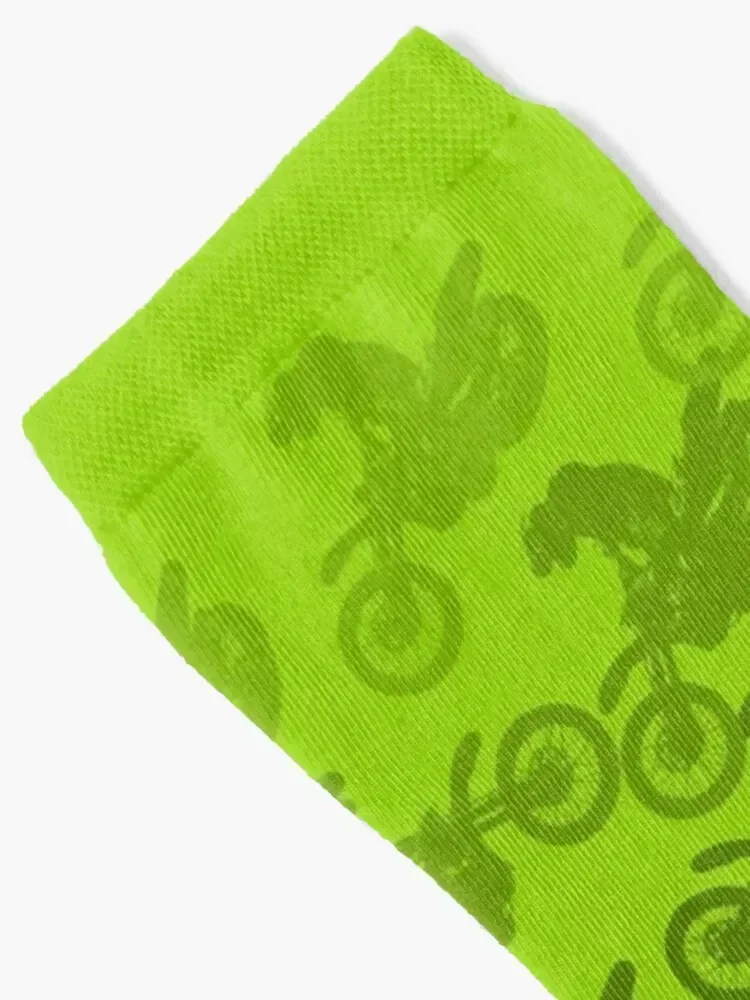 Green motocross dirt bike racing graphics Socks custom sports kawaii Wholesale Socks Men's Women's