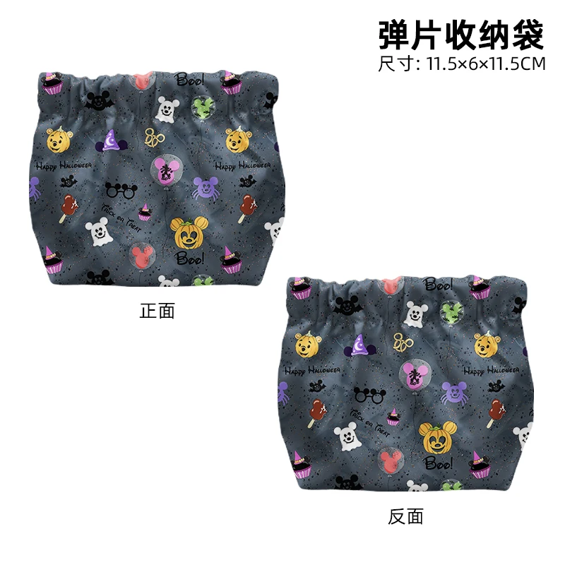 Disney-maletines de Mickey Halloween T8140, bolsa de monedas, bolsa de maquillaje de dibujos animados, monederos casuales, bolso de almacenamiento para tarjetas, regalo