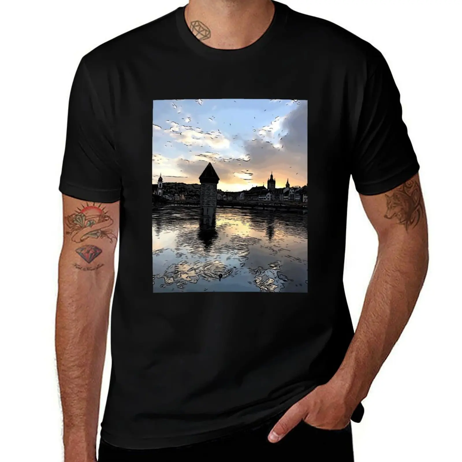 

Luzern City Comic T-Shirt man tshirt man t shirt luxury T-Shirt
