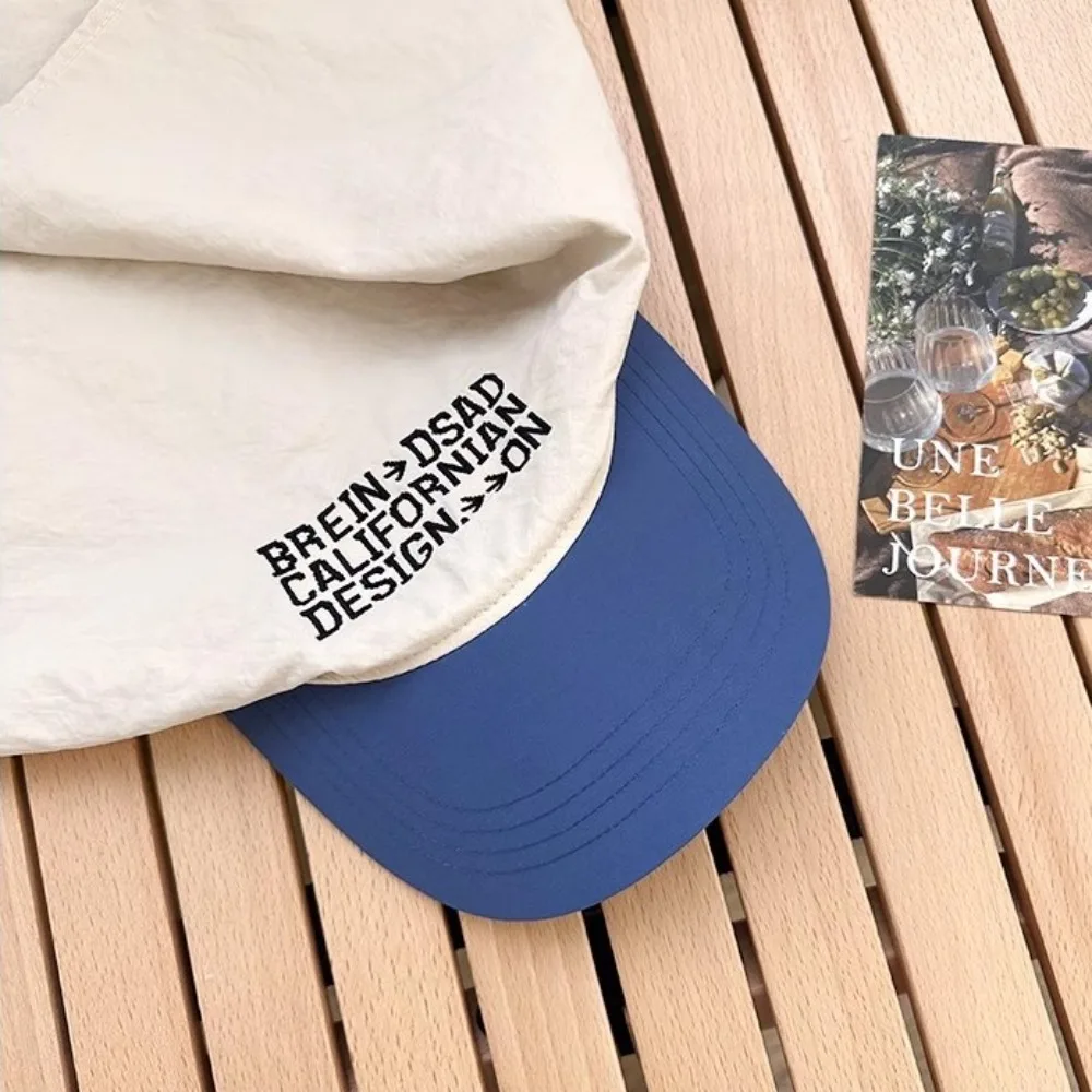 Quick Drying Sunscreen Headscarf Caps Fashion Breathable Embroidered Letter Baseball Cap Adjustable Unisex Peaked Cap Spring image 2