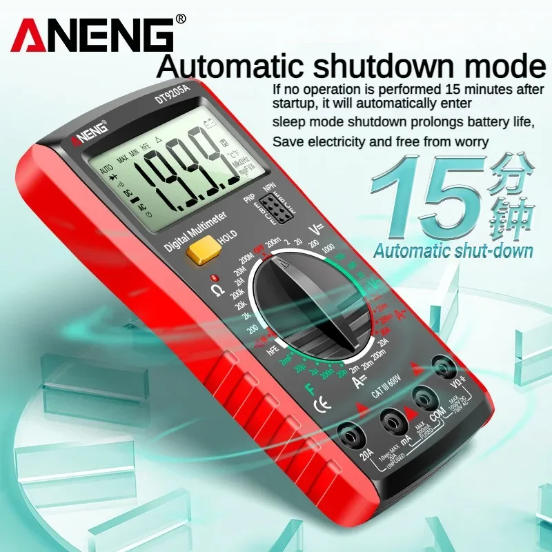 ANENG DT9205A Multimeter Digital Newly HD True RMS Auto AC/DC Voltage Current Tester Ohm Capacitor Voltage Meter Detector Tool