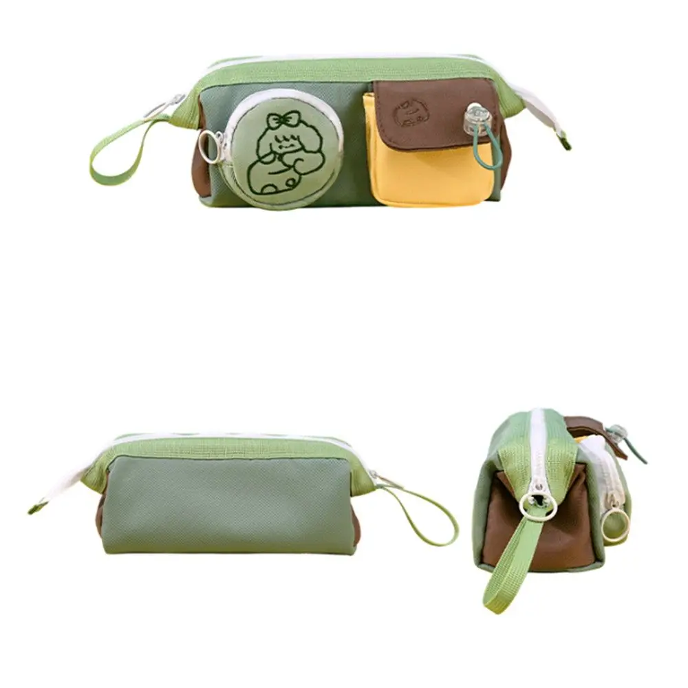 حقيبة أقلام رصاص لطيفة متينة مقلمة بسيطة عالية الألوان ذات سعة كبيرة حقيبة أدوات مكتبية متعددة الوظائف لطلاب المدارس الابتدائية