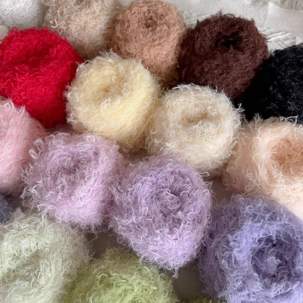 50g Long Hair Teddy Plush Wool Yarn Curly Hair Bear Like Animal Hair Characteristic Thread Handcrafted Crochet DIY Doll Yarn