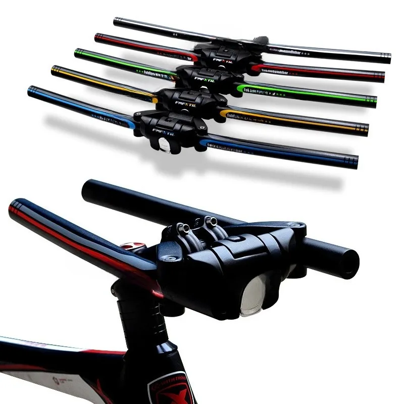 Bicycle handlebar modification, aluminum alloy faucet folding handle, horizontal handlebar, mountain bike folding handlebar