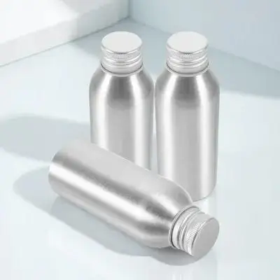 3 set Aluminum Bottles Set Refillable Portable Liquid Dispenser For Travel Essential Oil Shampoo Lotion Sub Bottle Screw Caps