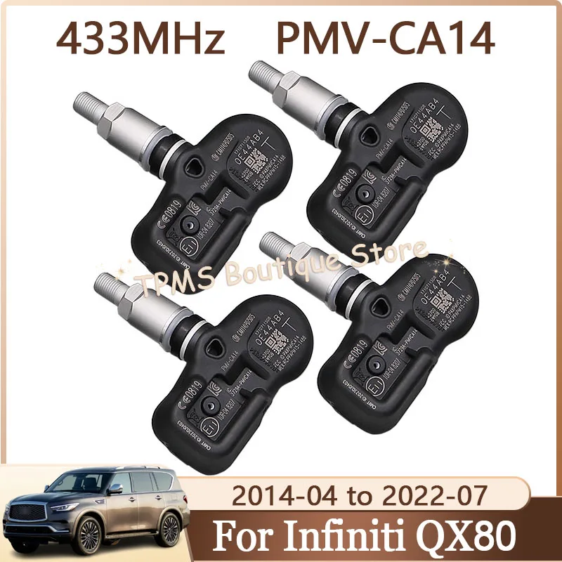 

4PCS 433MHz PMV-CA14 Tire Pressure Monitor Tyre Pressure Monitoring System For Infiniti QX80 QX70 QX50 QX Q70 Nissan GT-R 370Z