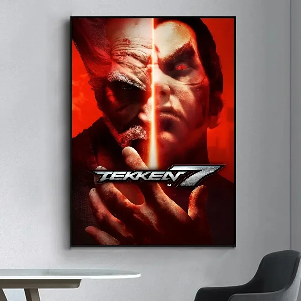 Classic TEKKEN Video Game   Poster Fancy Wall Sticker for Living Room Bar Vintage Decorative Painting Middle