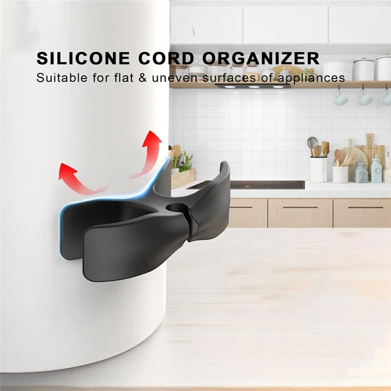 AF93-4PCS أدوات المطبخ الأجهزة الحبل المنظم سلك كابل اللفاف التوصيل حارس سلسلة إخفاء لخلاط الوقوف ، خلاط