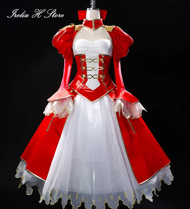 Irelia H Nero Fate/Grand Order FGO Cosplay Saber Red Dress Cosplay Costume Halloween Costume Female