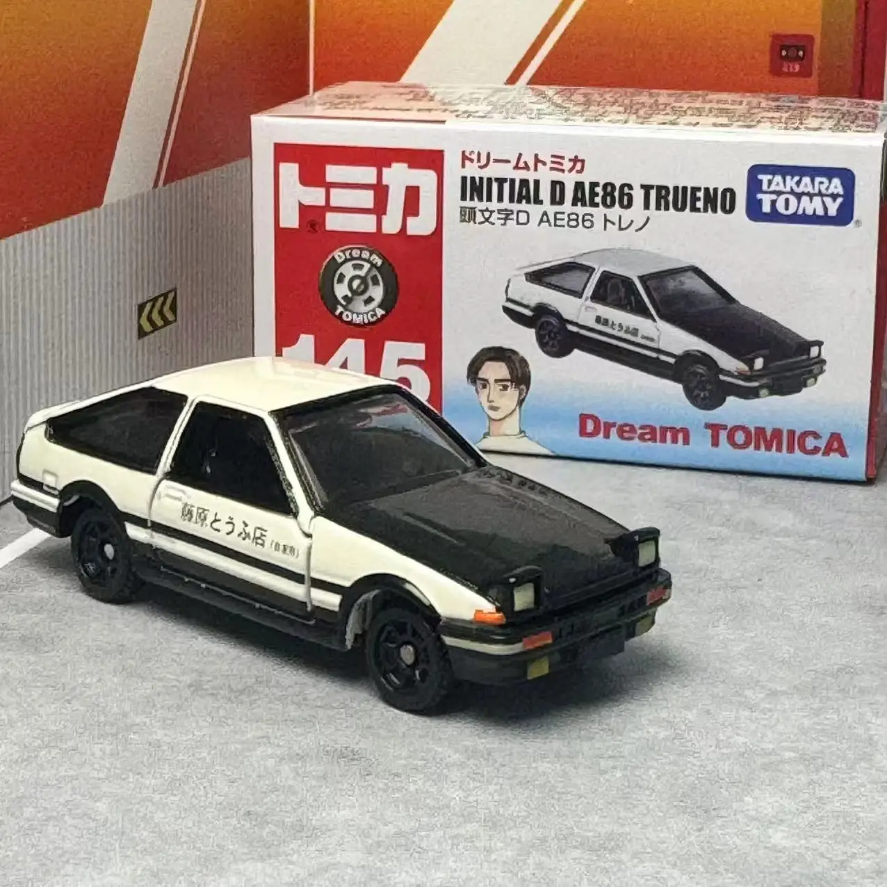 

Takara Tomy Tomica NO.145 Dream Series Toyota Initial D AE86 Trueno Scale 1: 61, игрушки из сплава, литая под давлением металлическая модель для детей