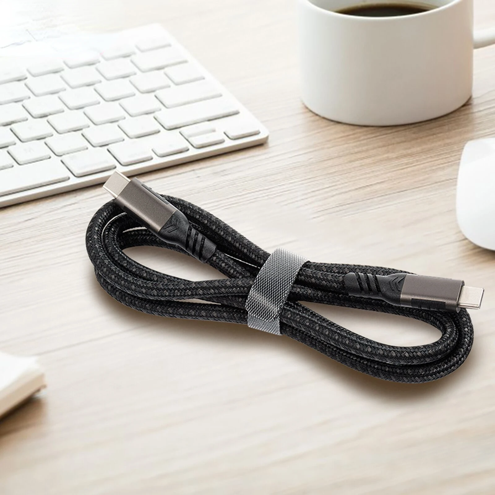 新品USB 3.2 Gen 2 Type-C編組ケーブル 8K@60Hz 20Gbps Thunderbolt4/3 高速 240W 5A急速充電 ビデオケーブル 1m 2m 3m