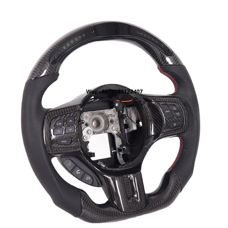 

Глянцевый кожаный руль Carbonstep с LED-дисплеем для EVO X, руль из углеродного волокна