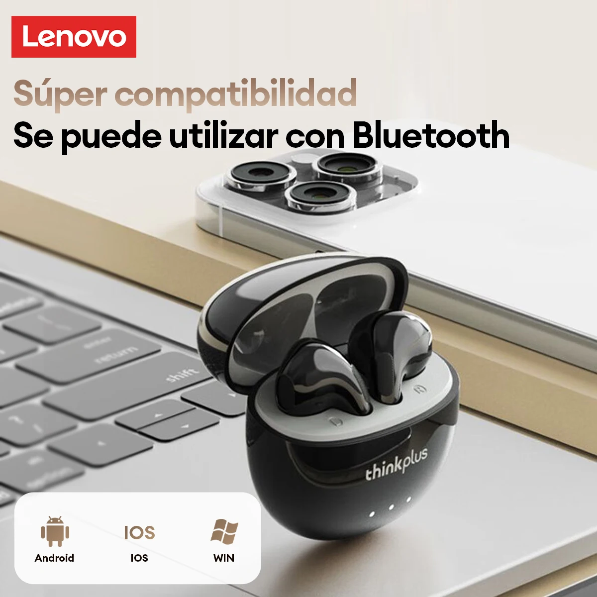 جديد لينوفو LP2 برو TWS بلوتوث V5.4 سماعات لاسلكية 24H عمر البطارية الطويل سماعة الألعاب الرياضة HIFI سماعات صوت ستيريو